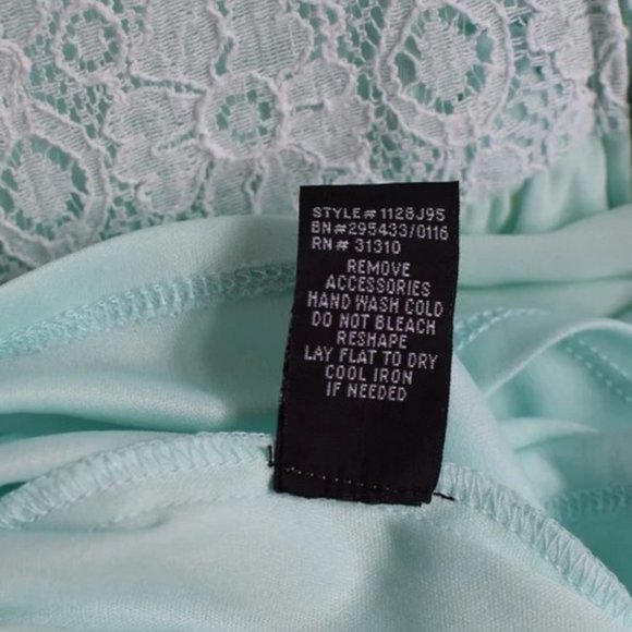 BCX Mint High-Low Lace Keyhole Dress, 11 - Picture 6 of 6